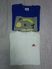 〔古着難有り〕adidasサッカーTシャツ2枚(160)(*^▽^*)